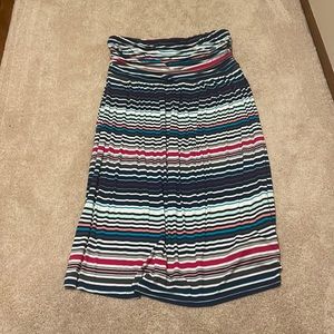 Lane Bryant 22/24 stripped tube midi-dress strapless